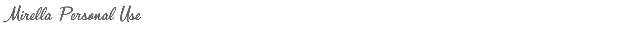 Sample characters Mirella Font